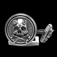 skull cufflinks | 3D