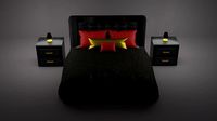 Modern Bedroom Set with Chesterfield HeadBoard