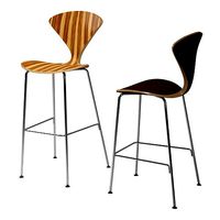 Norman Cherner Counter bar Stool metal base