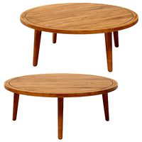 NOUMEA Round solid acacia garden side table