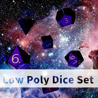 Purple Metal Dice Set