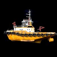 Tugboat lowpoly