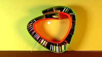 Creative book shelf with lamp