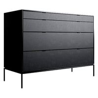 Chest of drawers in metal and leather Realto