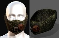 gas mask sci fi millitary combat low poly