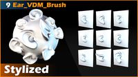 Ear 9 Stylized VDM Brush