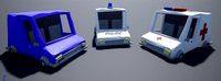 Low Poly Cartoony Van Pack