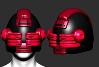 helmet high poly sculpt 3d printable