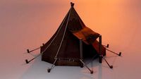 Stylized handpainted yurt