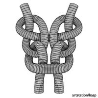 overhand and cow knot