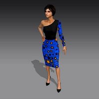 Blue  Ankara cloth