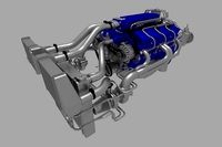 V8 GM 350 turbo engine