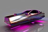 Scifi cyberpunk car