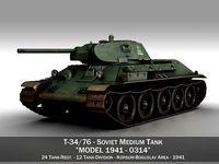 T-34-76 - Model 1941 -Soviet medium tank - 0314