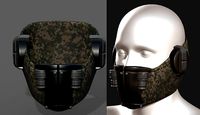 Gas mask respirator scifi futuristic 3d