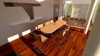 Modern dining table with chairs