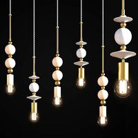 Beaded Pendant Lamp Spheres pigeontoeceramics