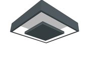 Plafon de Sobrepor LED New Picture Quadrado Luz Indireta