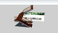 cầu thang , cầu thang bản 3 vế - stairs version 3