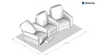 Salamander Designs Seating - Isabella Style - Configuration 07