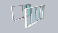 AX550 Stacking Glass Walls 4 Panel
