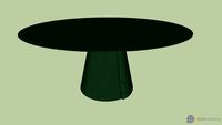 Mesa de jantar Volta verde folha 160 - Guilherme Wentz