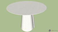 Mesa de jantar Volta branca 90 - Guilherme Wentz