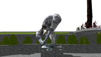 UP Diliman Bathing Female Nude Sculpture