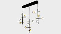 Lustre Pendente Moderno Cadiz Triplo - LED Integrado