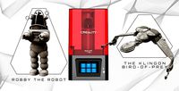 Creality Resin 3D Printer + Robby the Robot + Klingon Bird-of-Prey