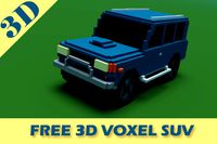 Free Voxel Cartoon SUV