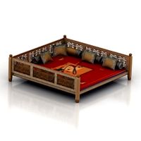 Trestle bed 3D Model