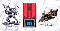 Creality Resin 3D Printer + Carnage + Jules Verne Train Locomotive