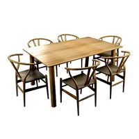 Modern table with CH24 chairs