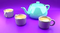 Teapot and cups