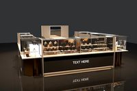 STORE KIOSK SHOP AND FURNITURE FULL 3D SCENE