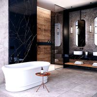 Bathroom Noir Laurent scene FLAVIKER CATALOG