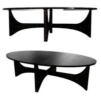 Paul Evans Brutalist Steel and Slate Cocktail Table
