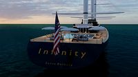 -Infinity- Sailing megayacht with custom hull shape