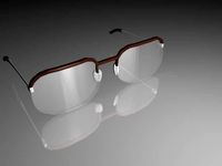 eye optic glasses 3d model