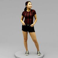 A Pretty Lady Posing with Hands in Pockets