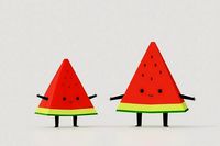 Water Melon Cartoon Character