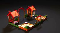 Playground sand patio
