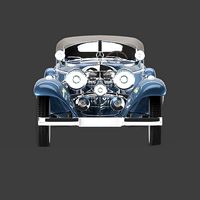 Mersedes 1938 540k blueprint V 01 with closed top