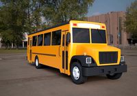 bluebird school bus yellow