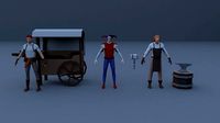 Low poly asset characters