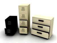3 Office File Cabinets