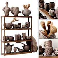 Dishes clay rack n5