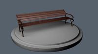 Classic Vintage Russian style wooden bench with 8k textures