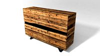 KOMMODE COMMODE wood and steel - Irvin 148x85cm by Artrzcinski